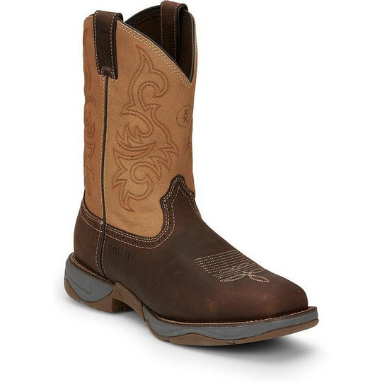 Tony Lama Men's Junction 11" Steel Toe Western Work Boot -Brown- RR3350 7 / Medium / Brown - Overlook Boots