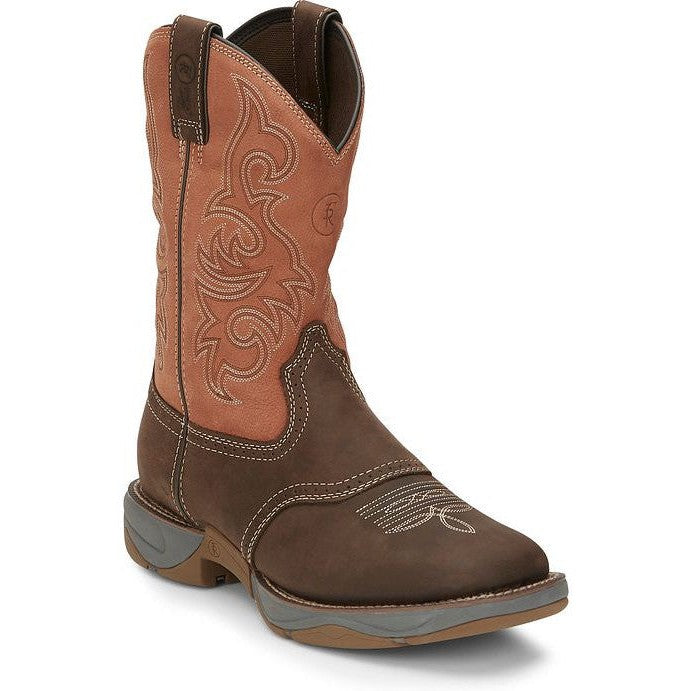 Tony Lama Men's Junction 11' Square Toe Waterproof Western Work Boot -Brown- RR3351 7 / Medium / Brown - Overlook Boots