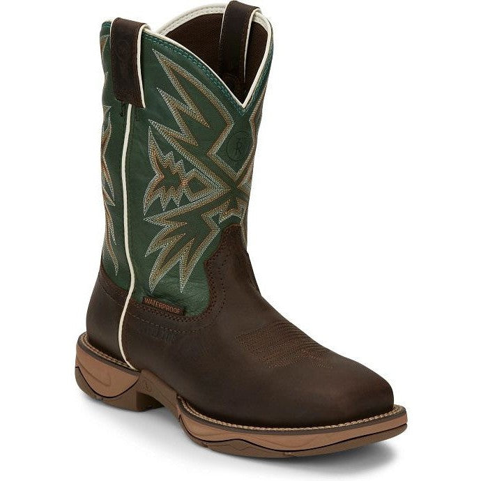 Tony Lama Men's Bartlett 11" Steel Toe Waterproof Western Work Boot -Brown- RR3360 7 / Medium / Brown - Overlook Boots