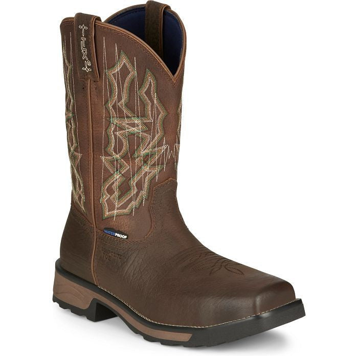Tony Lama Men's Anchor 11' Composite Toe Waterproof Western Work Boot -Brown- TW3415 7 / Medium / Brown - Overlook Boots