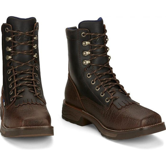 Tony Lama Men's High Range 8" Composite Toe Waterproof Western Work Boot - Pecan Brown - TW3430 - Overlook Boots