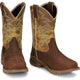 Tony Lama Men's Roustabout 11" Steel Toe Waterproof Western Work Boot - Brown - TW5006 - Overlook Boots