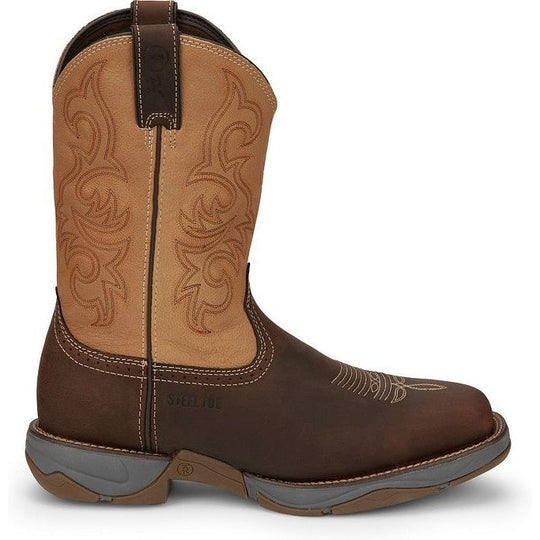 Tony Lama Men's Junction 11" Steel Toe Western Work Boot -Brown- RR3350 - Overlook Boots