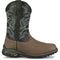 Tony Lama Men's Roustabout 11" Square Toe Waterproof Work Boot- Grey - TW5020 7 / Medium / Brown - Overlook Boots