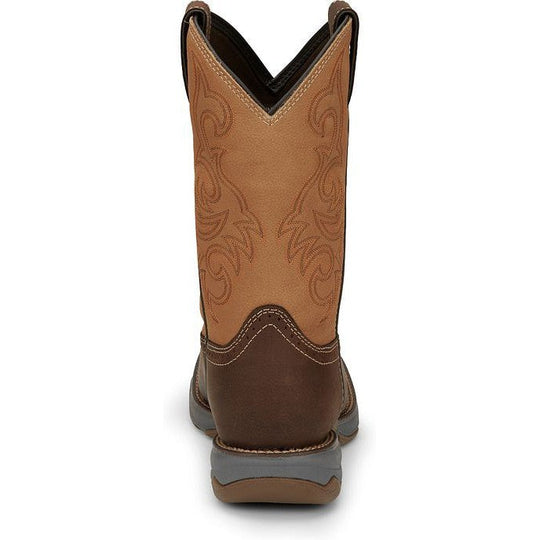 Tony Lama Men's Junction 11" Steel Toe Western Work Boot -Brown- RR3350 - Overlook Boots