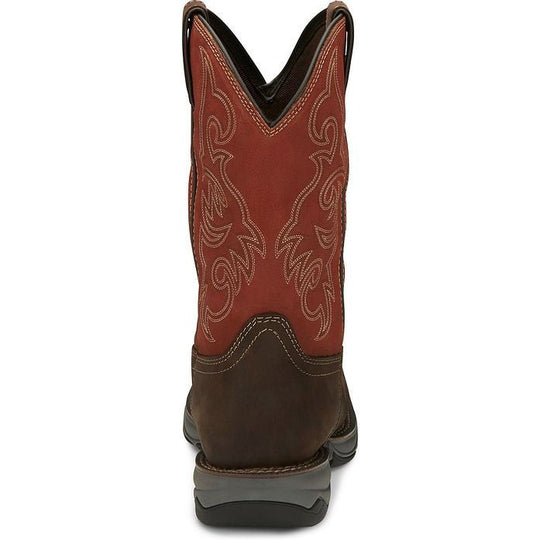 Tony Lama Men's Junction 11" Steel Toe Waterproof Western Work Boot -Brown- RR3352 - Overlook Boots