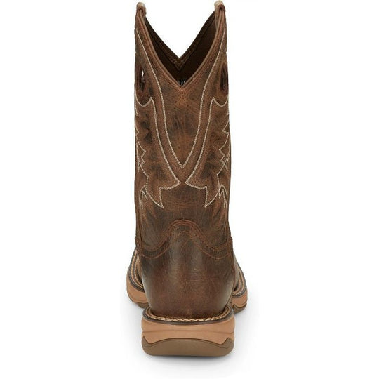 Tony Lama Men's Rasp 11" Square Toe Western Work Boot- Brown- RR3364 - Overlook Boots