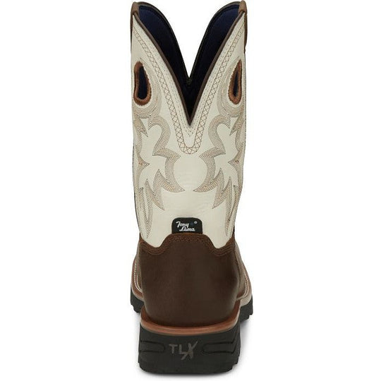Tony Lama Men's Fireball 11" Composite Toe Waterproof Western Work Boot- Brown- TW3302 - Overlook Boots