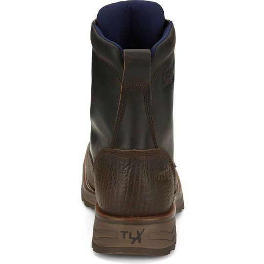 Tony Lama Men's High Range 8" Composite Toe Waterproof Western Work Boot - Pecan Brown - TW3430 - Overlook Boots