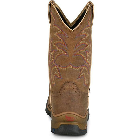 Tony Lama Men's Roustabout 11" Steel Toe Waterproof Western Work Boot - Tan - TW5022 - Overlook Boots