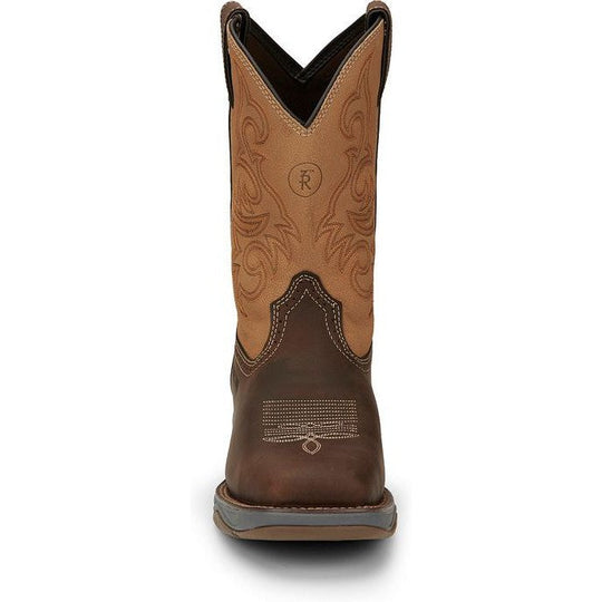 Tony Lama Men's Junction 11" Steel Toe Western Work Boot -Brown- RR3350 - Overlook Boots