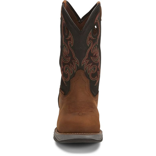 Tony Lama Men's Junction 11' Steel Toe Waterproof Western Work Boot -Brown- RR3355 - Overlook Boots
