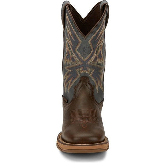 Tony Lama Men's Bartlett 11" Square Toe Waterproof Western Work Boot- Brown- RR3358 - Overlook Boots