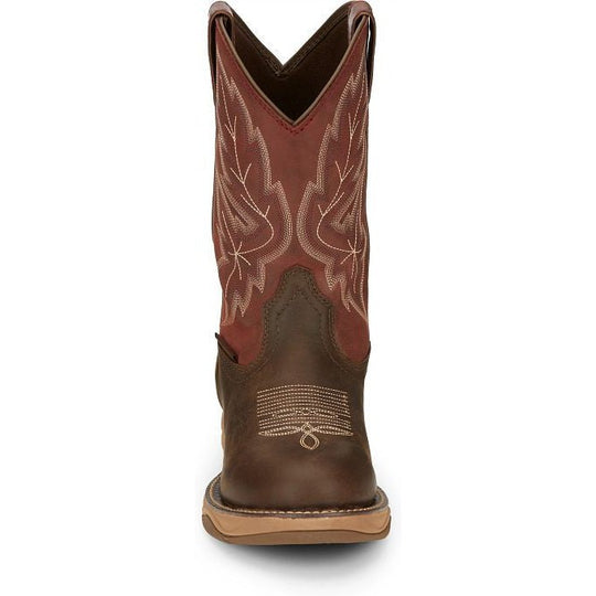 Tony Lama Men's Rasp 11" Wide Round Toe Waterproof Western Work Boot- Brown- RR3362 - Overlook Boots