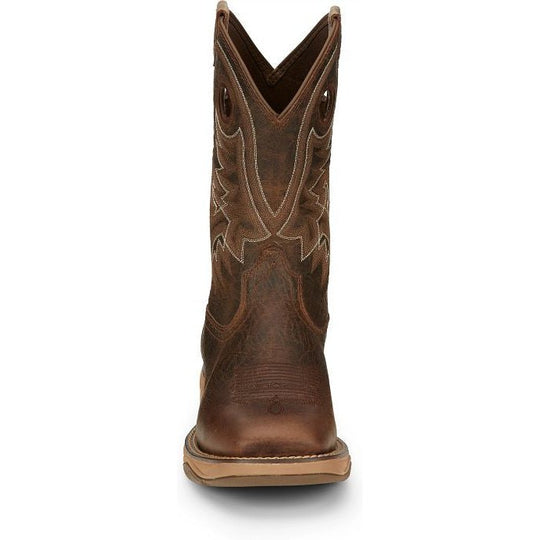 Tony Lama Men's Rasp 11" Square Toe Western Work Boot- Brown- RR3364 - Overlook Boots