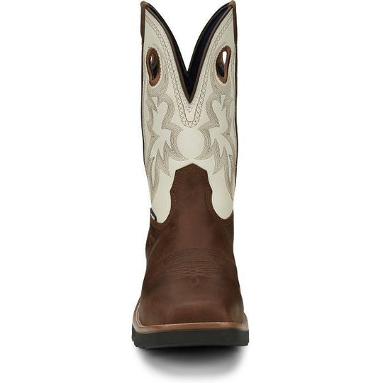 Tony Lama Men's Fireball 11" Composite Toe Waterproof Western Work Boot- Brown- TW3302 - Overlook Boots