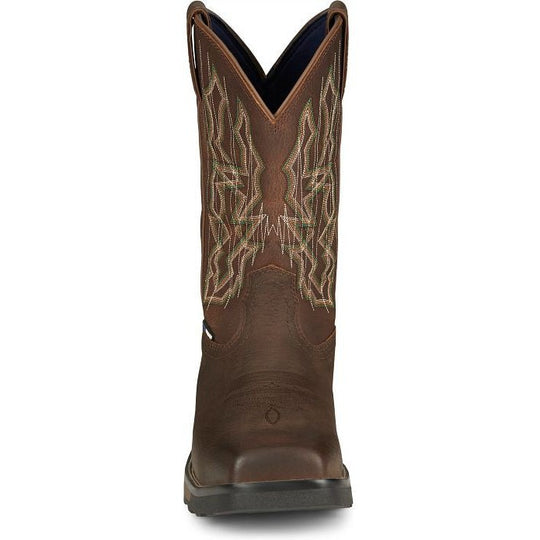 Tony Lama Men's Anchor 11" Composite Toe Waterproof Western Work Boot -Brown- TW3415 - Overlook Boots
