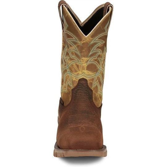 Tony Lama Men's Roustabout 11" Steel Toe Waterproof Western Work Boot - Brown - TW5006 - Overlook Boots