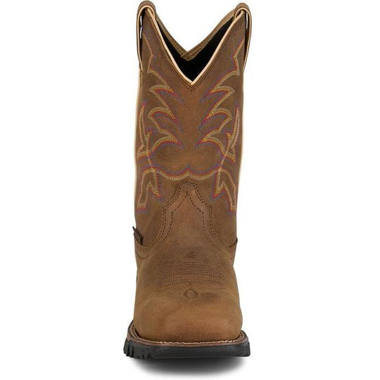Tony Lama Men's Roustabout 11" Steel Toe Waterproof Western Work Boot - Tan - TW5022 - Overlook Boots