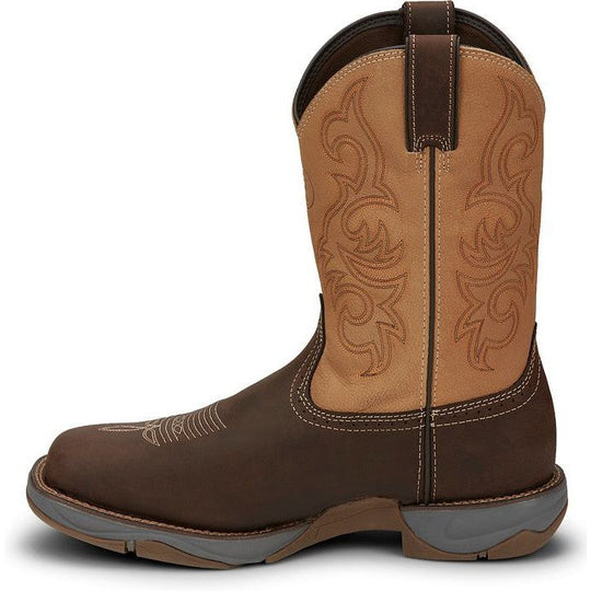 Tony Lama Men's Junction 11" Steel Toe Western Work Boot -Brown- RR3350 - Overlook Boots