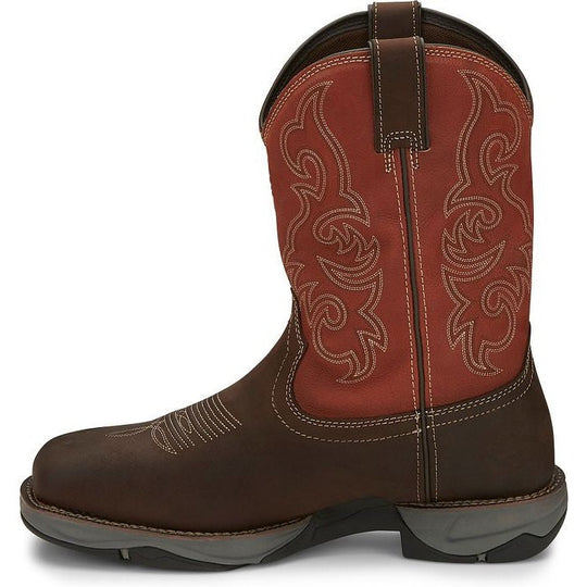 Tony Lama Men's Junction 11" Steel Toe Waterproof Western Work Boot -Brown- RR3352 - Overlook Boots