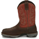 Tony Lama Men's Junction 11" Steel Toe Waterproof Western Work Boot -Brown- RR3352 - Overlook Boots