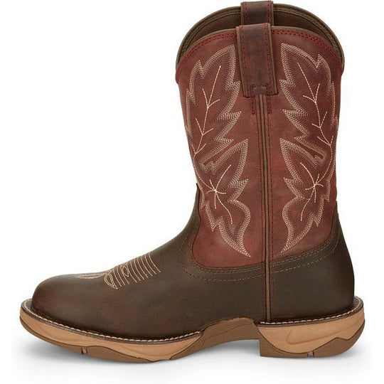 Tony Lama Men's Rasp 11" Wide Round Toe Waterproof Western Work Boot- Brown- RR3362 - Overlook Boots