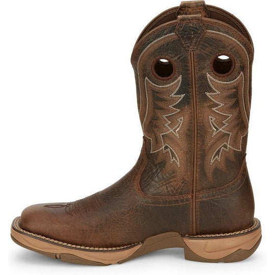 Tony Lama Men's Rasp 11" Square Toe Western Work Boot- Brown- RR3364 - Overlook Boots