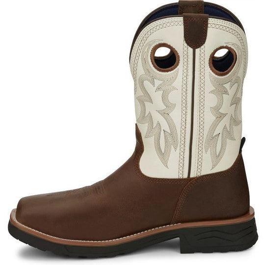 Tony Lama Men's Fireball 11" Composite Toe Waterproof Western Work Boot- Brown- TW3302 - Overlook Boots