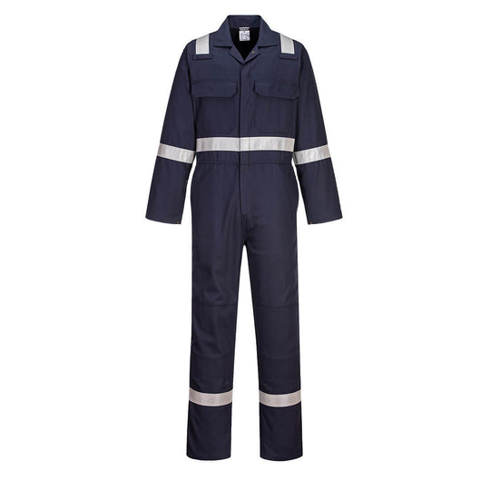 Portwest Bizweld Work Taped FR Coverall - Navy - UBIZ8 Medium / Blue / Navy - Overlook Boots