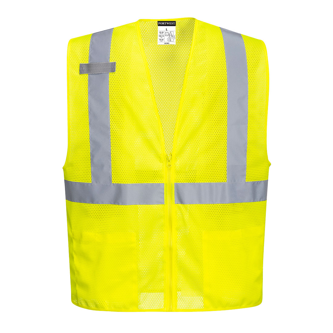 Portwest Economy Hi-Vis Band and Brace Zipped Vest - Yellow - 12 Pack - UC493 Small / Yellow - Overlook Boots