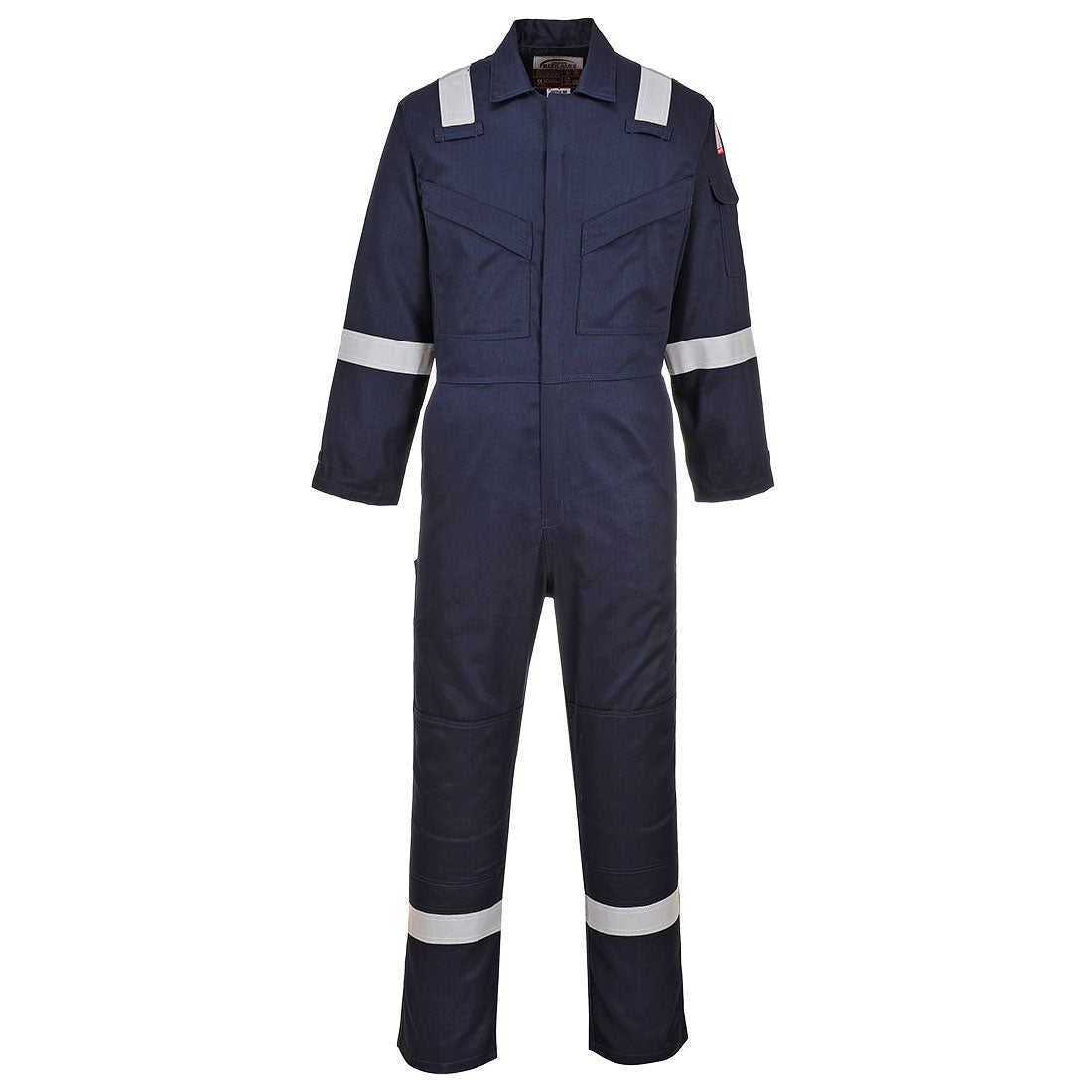 Portwest Bizflame Work Super Lightweight Anti-Static FR Coverall - Navy - UFR21 Small / Blue / Navy - Overlook Boots