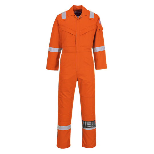 Portwest Bizflame Work Super Lightweight Anti-Static FR Coverall - Orange - UFR21 Medium / Orange - Overlook Boots