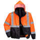 Portwest Hi-Vis 3-in-1 Contrast Premium Bomber Jacket - Orange/Black - US365 Small / Orange - Overlook Boots