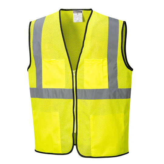 Portwest Tampa Hi-Vis Band and Brace Vest - Yellow - 12 Pack - US380 X-Small / Yellow - Overlook Boots