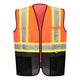 Portwest Frisco Hi-Vis X Back Contrast Executive Vest - Orange/Black - 12 Pack - US395 Small / Orange - Overlook Boots