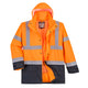 Portwest Hi-Vis 5-in-1 Contrast Executive Jacket - Orange/Navy - US768 Medium / Orange - Overlook Boots