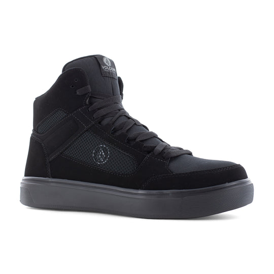 Volcom Men's Evolve Skate Composite Toe High Top Inspired Work Shoe- Black- VM30244 7 / Medium / Black - Overlook Boots