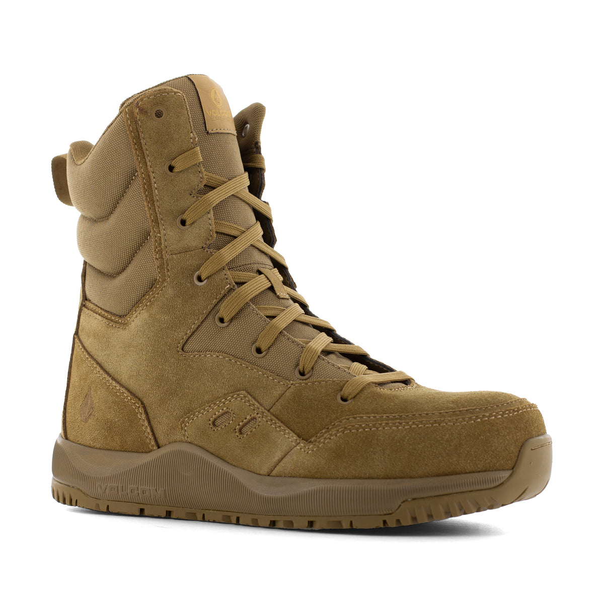 Volcom Men's Stone Force 8" Composite Toe Side Zipper Tactical Military Boot - Coyote - VM30702 7 / Medium / Coyote - Overlook Boots