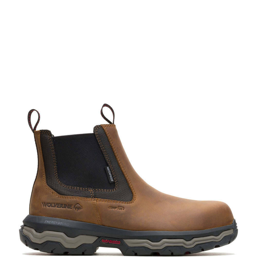 Wolverine Men's Alpha ft Comp Toe Waterproof Romeo Work Boot - Brown - W251136 - Overlook Boots