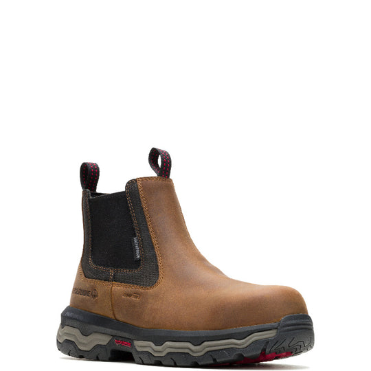 Wolverine Men's Alpha ft Comp Toe Waterproof Romeo Work Boot - Brown - W251136 7 / Medium / Black - Overlook Boots
