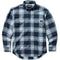 Wolverine Men's Flame Resistant Plaid Long Sleeve Twill Shirt - Navy - W1203980-417 Medium / Navy Plaid - Overlook Boots