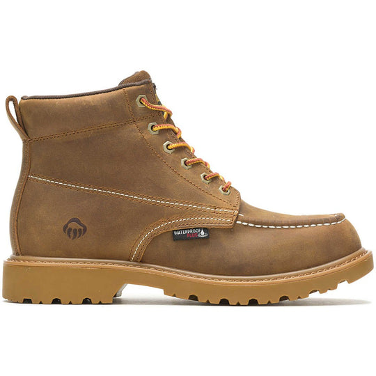 Wolverine Men's Floorhand 6" Moc Toe Waterproof Work Boot- Tan- W080139 7 / Medium / Tan - Overlook Boots