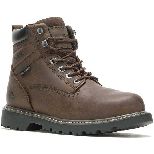 Wolverine Men's Floorhand 6" Steel Toe Waterproof Work Boot -Brown- W10633 - Overlook Boots