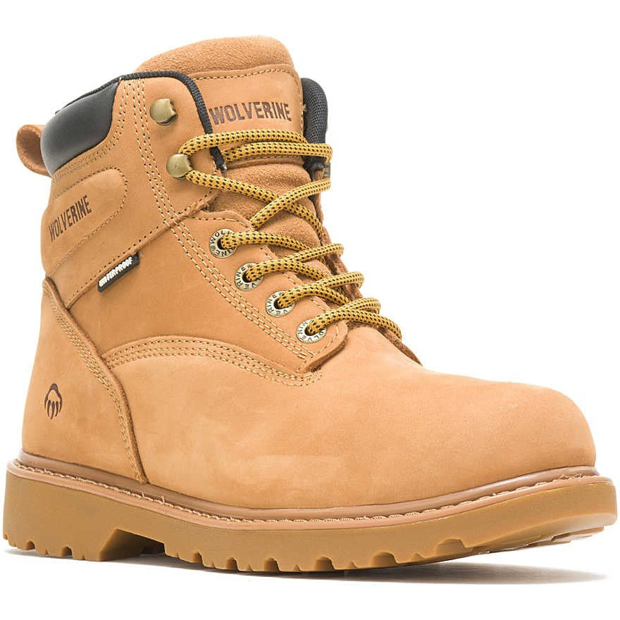Wolverine Men's Floorhand 6" Soft Toe Waterproof Work Boot - Wheat - W10642 - Overlook Boots