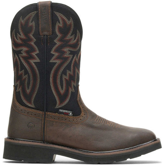 Wolverine Men's Rancher Steel Toe Waterproof Western Work Boot- Black- W10765 7 / Medium / Black - Overlook Boots