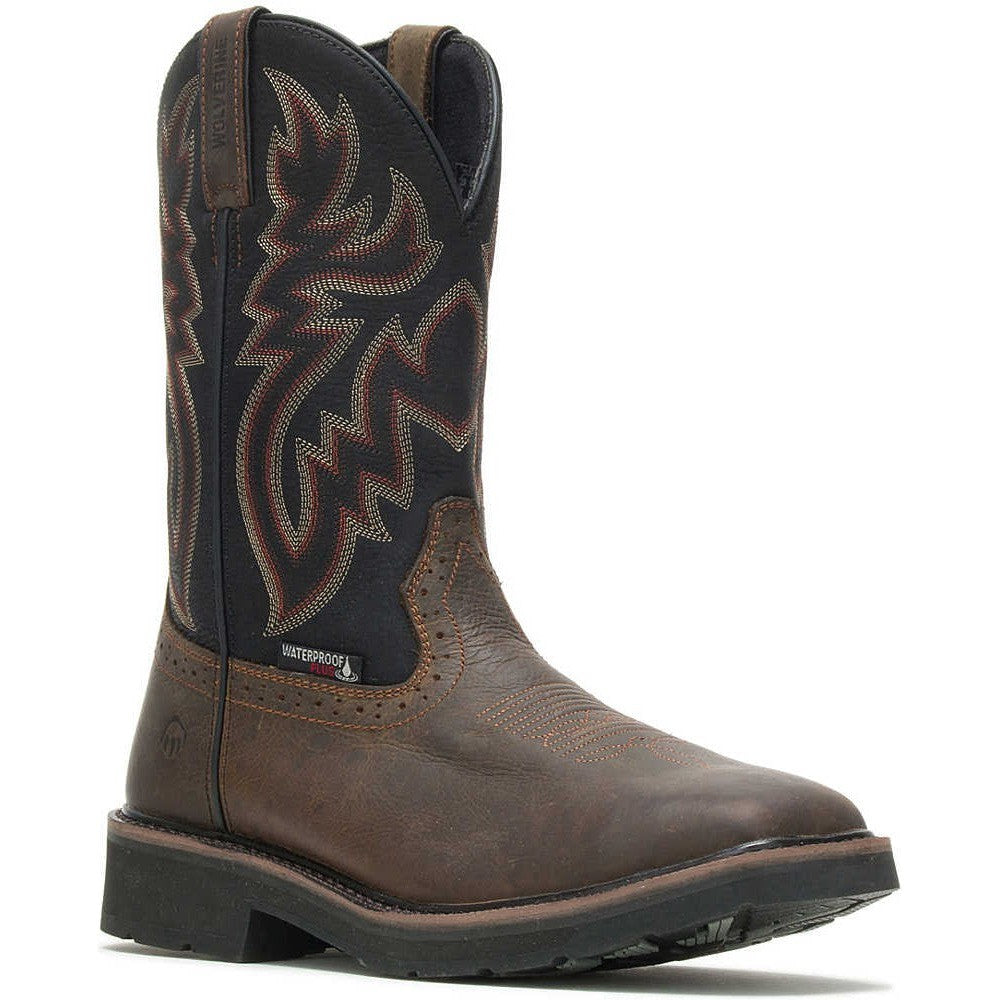 Wolverine Men's Rancher Soft Toe Waterproof Western Work Boot- Brown- W10768 7 / Medium / Brown - Overlook Boots