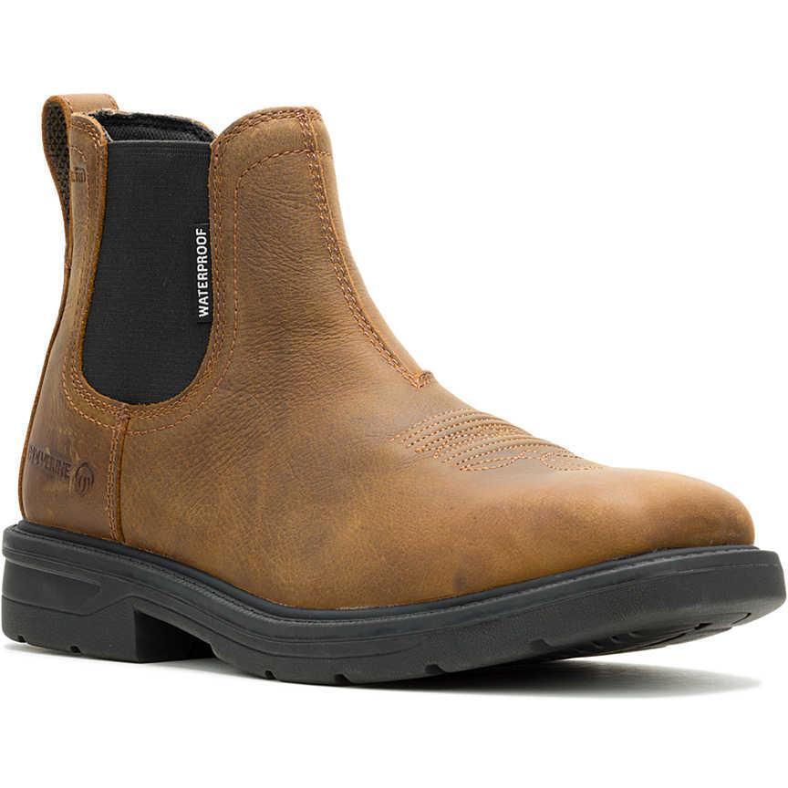 Wolverine Men's Rancher Steel Toe Waterproof Chelsea Work Boot - Brown - W251061 7 / Medium / Brown - Overlook Boots