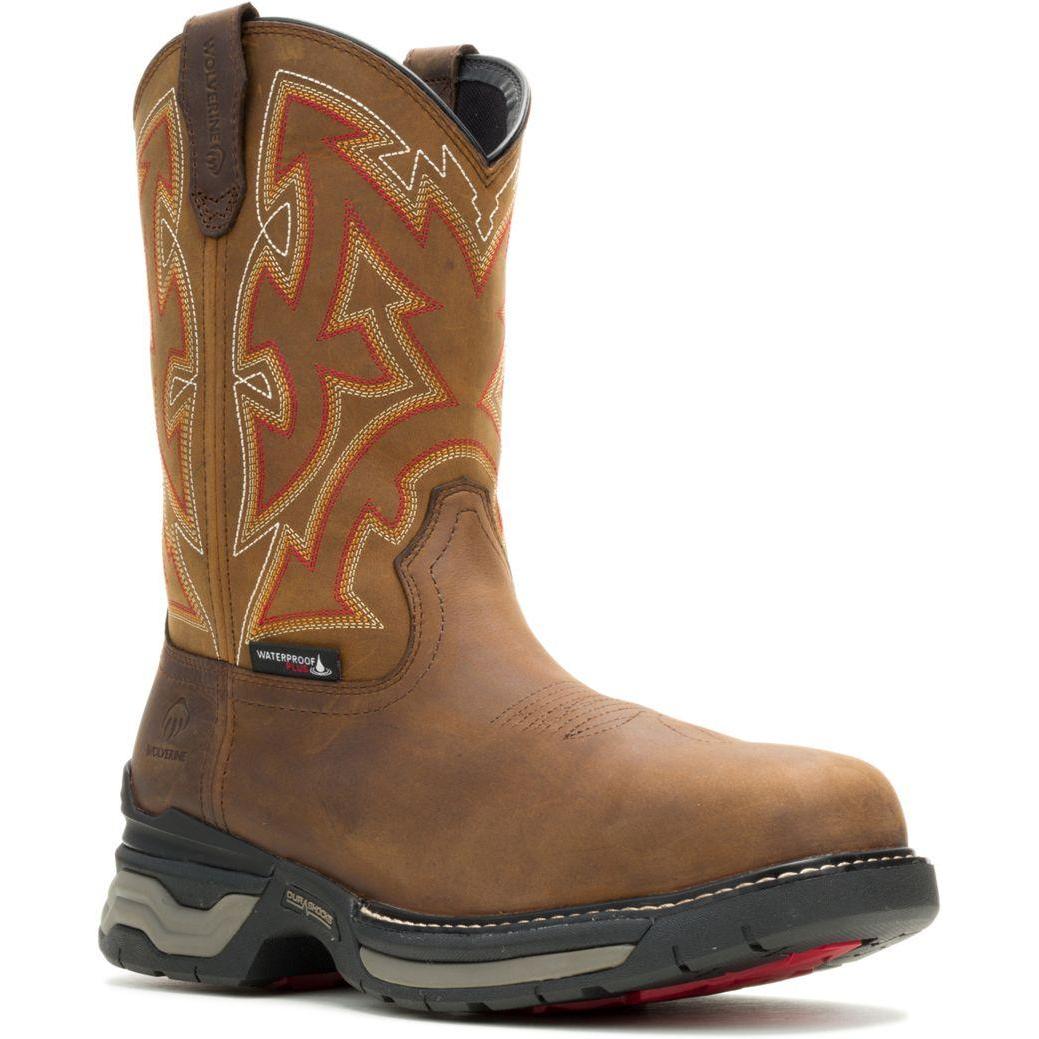Wolverine Men's Wheatland Pull On Wellington Work Boot - Brown - W261050 7 / Medium / Brown - Overlook Boots