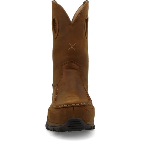 Twisted X Women's BarnShield 10" Nano Toe Waterproof Pull On Hiker Boot - Distressed Saddle - WHKBNW1 - Overlook Boots
